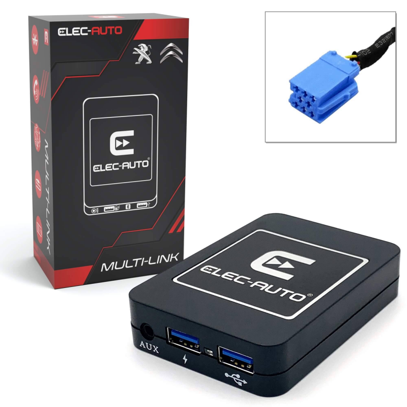 Voiture Bluetooth 5.0 Aux Câble Adaptateur Tf USB Fit Pour Peugeot